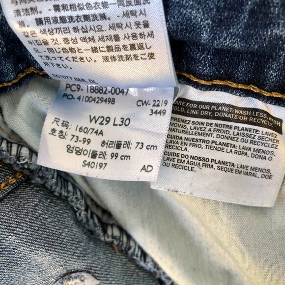 [Women W29] LEVIS Levi's 721 HIGH RISE SKINNY Jeans Blue Stretch Denim - Picture 8 of 9